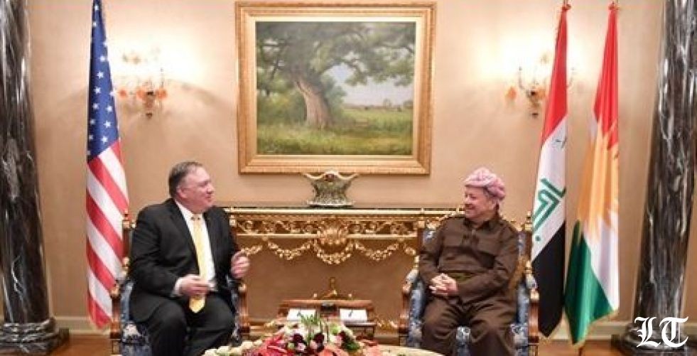 تفاصيل اللقاء بين بارزاني وبومبيو في أربيل