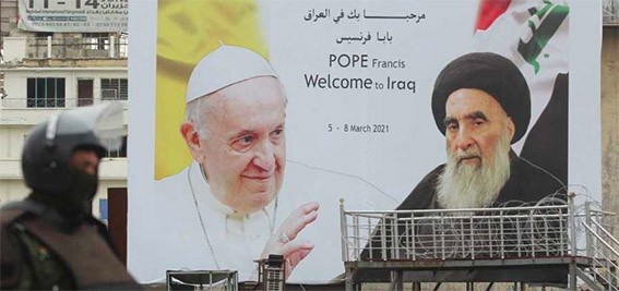 اللقاء التاريخي بين البابا والسيستاني خارج فلك حزب الله