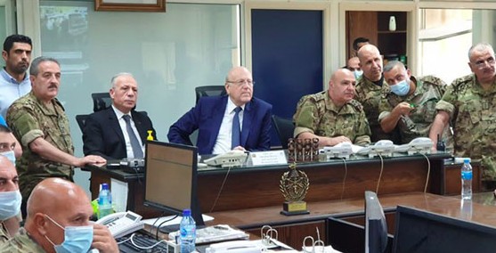 الرئيس ميقاتي في غرفة عمليات الجيش