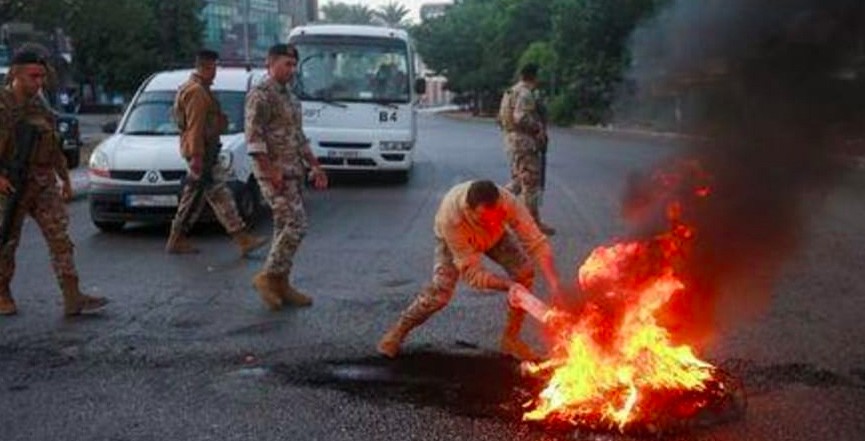 بيروت  بعد اقفال طرقات