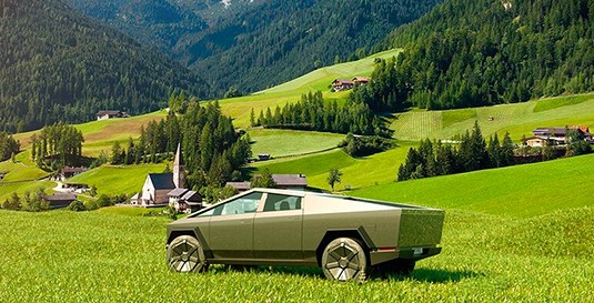 عربة التخييم من tesla : كهربائية على الطاقة الشمسية