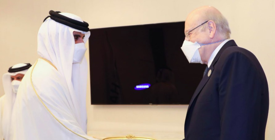 ميقاتي من قطر: لبنان بحاجة الى رعاية عربية