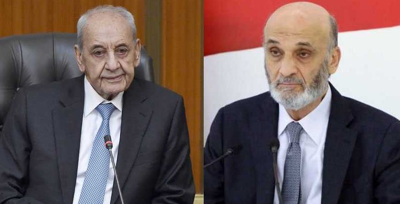 مواقف متناقضة بين بري وجعجع