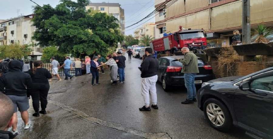 انهيار مبنى في المنصورية