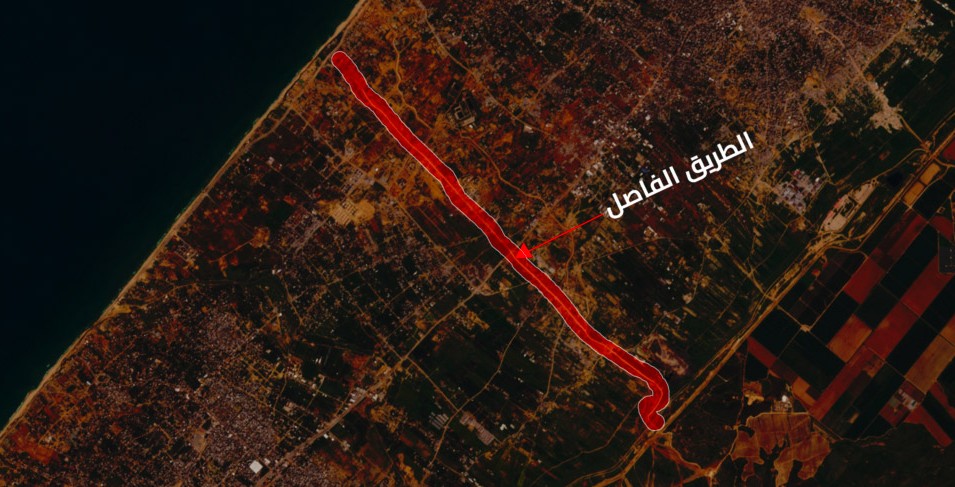اسرائيل تقسم قطاع غزة  بالدمار الى شطرين(تقرير)