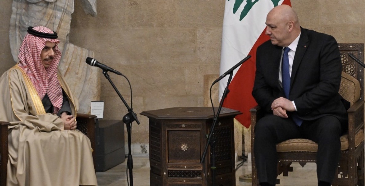 وزير الخارجية السعودي في بيروت لدعم الرئيسين عون وسلام