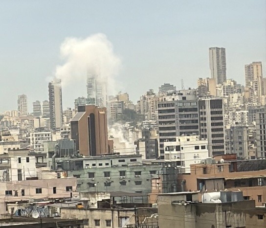 استهداف اسرائيلي لبرج حمود