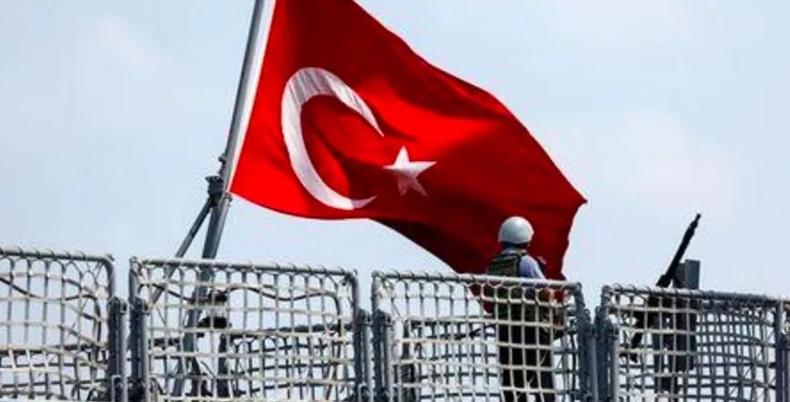 سفينة حربية تركية في حيفا