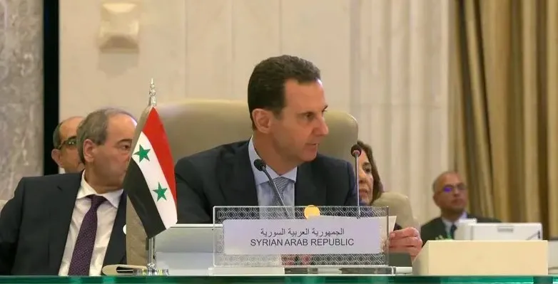الرئيس الاسد من القمة العربية  يهاجم الغرب واسرائيل وتركيا