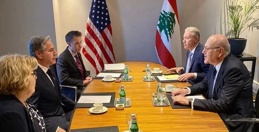 لقاء ميقاتي بلينكن: وقف اطلاق النار